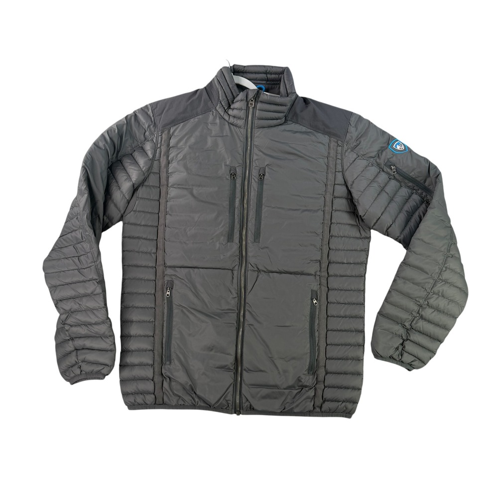 Kuhl Spyfire Down Jacket Mens Large Charcoal Grey 800-Fill Puffer Coat